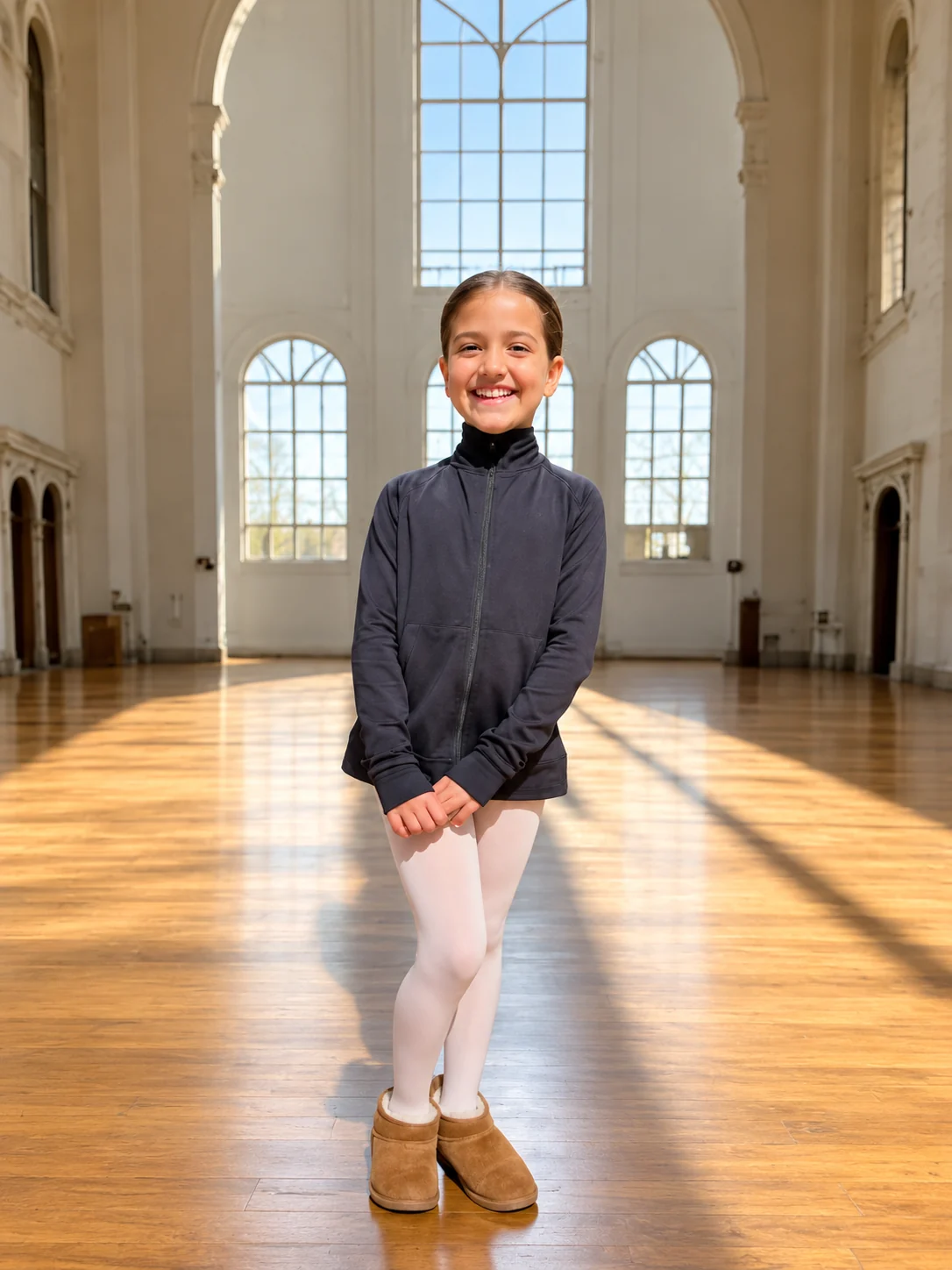 A young dancer celebrating a special opportunity